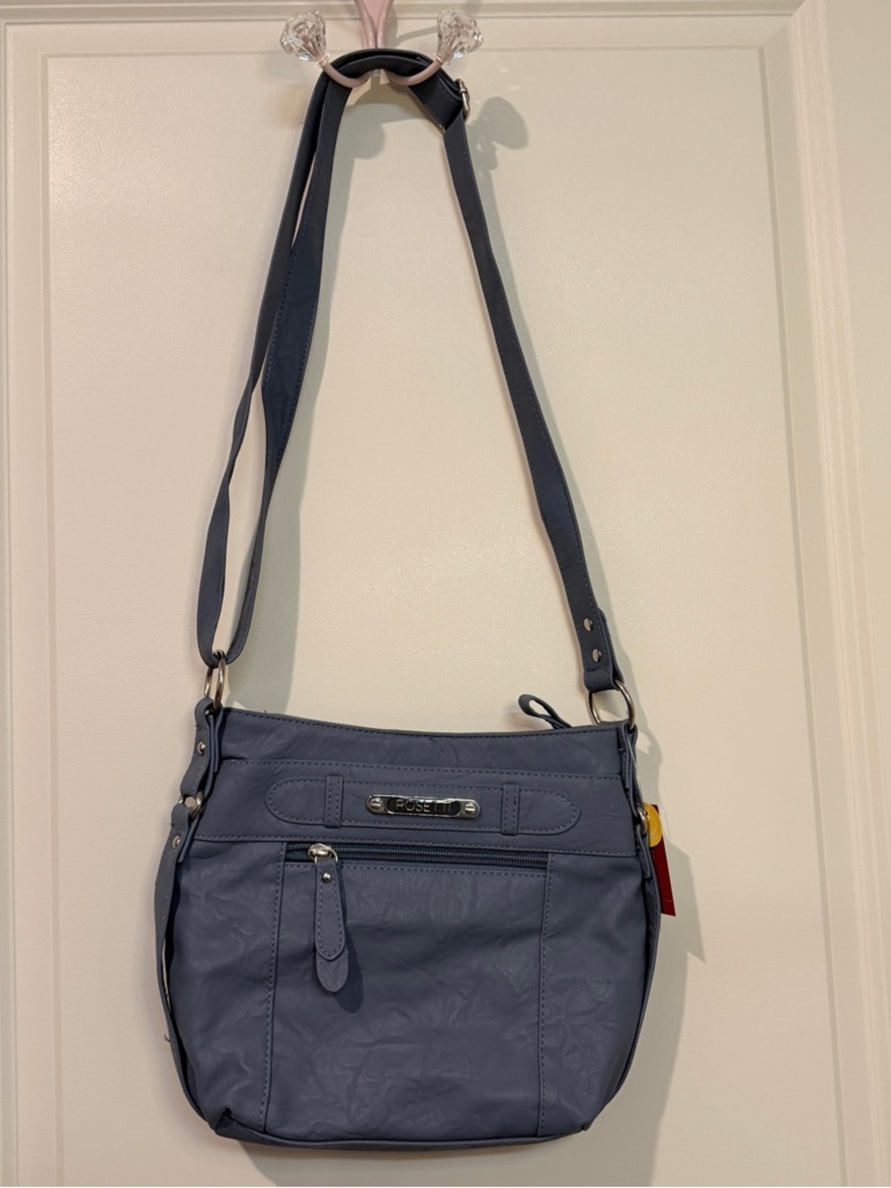Rosetti Slate Blue Crossbody Bag with Adjustable Strap